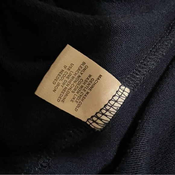 DEREK HEART Navy Blue S 3/4 Sleeves Open Cardigan Drawstring Vertical Cinch Back - Picture 5 of 10